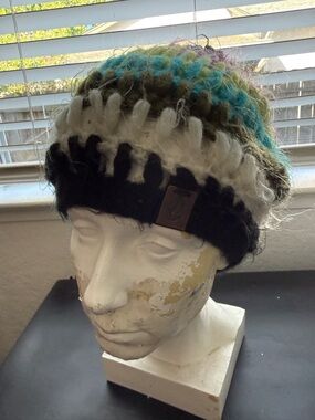 Volcom Multicolor Chunky Knit Beanie Hat - Black, White, Blue, Green, Purple